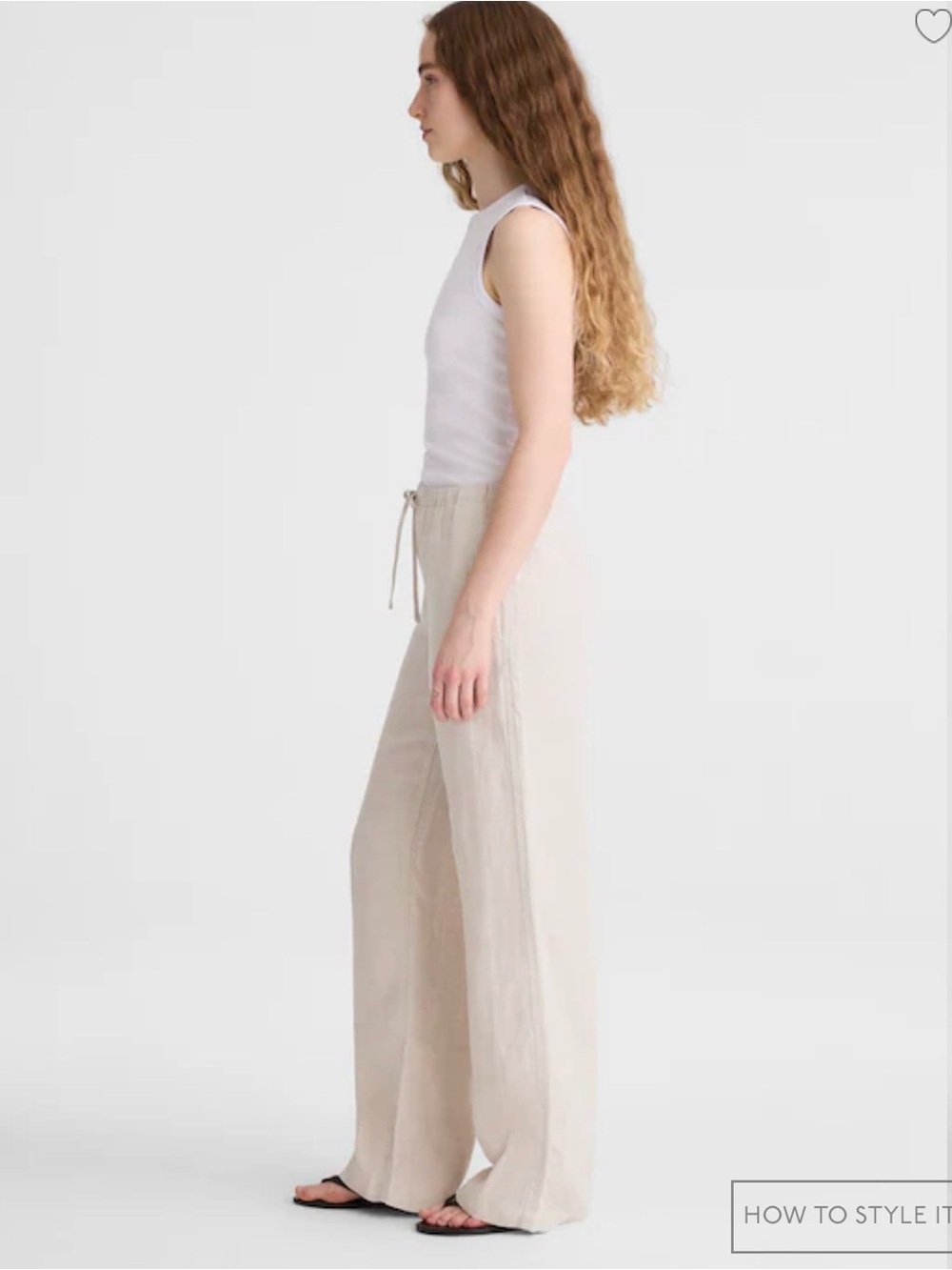 Madewell Pants Linen Pull-on XS NWT